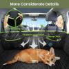 imageDog Car Seat Cover for Back Seat Back Seat Extender for Dogs 524  244in Upgraded Sofa Leather Foldable in The Car Hard PVC Panels Bottom Support to 330 lbs for CarsMidSize SUVSmall TruckUpgrade Sofa Leather Fabric