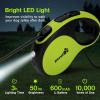 imagePecute 16 ft Retractable Heavy Duty Dog Leash with Light Rechargeable Walking Dog Leash with Nylon Tape 360 TangleFree OneButton Control High Strength Hook for Large Dog Up to 110 lbsMedium