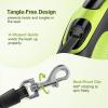 imagePecute 26 ft Retractable Dog Leash 360 TangleFree Nylonup Leash Heavy Duty Dog Leash with AntiSlip Handle Retractable Dog Leash Cord with Poop Bags HolderGreyGreen