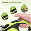 imagePecute 26 ft Retractable Dog Leash 360 TangleFree Nylonup Leash Heavy Duty Dog Leash with AntiSlip Handle Retractable Dog Leash Cord with Poop Bags HolderGreyGreen