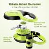 imagePecute 26 ft Retractable Dog Leash Heavy Duty Dog Leash with AntiSlip Handle 360 TangleFree Nylonup Leash OneButton Control Retractable Dog Leash Cord with Poop Bags Holder BlackGreen