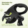 imagePecute 26 ft Retractable Dog Leash Heavy Duty Dog Leash with AntiSlip Handle 360 TangleFree Nylonup Leash OneButton Control Retractable Dog Leash Cord with Poop Bags Holder BlackBlack