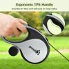 imagePecute 26 ft Retractable Dog Leash Heavy Duty Dog Leash with AntiSlip Handle 360 TangleFree Nylonup Leash OneButton Control Retractable Dog Leash Cord with Poop Bags Holder BlackGrey