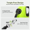 imagePecute 32ft Retractable Dog Leash with Reflective Strips 360 TangleFree OneButton Control ampamp Sturdiness Nylon Material Long Leash Retractable with Poop Bag Holder for Medium Large DogGreen