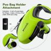 imagePecute 32ft Retractable Dog Leash with Reflective Strips 360 TangleFree OneButton Control ampamp Sturdiness Nylon Material Long Leash Retractable with Poop Bag Holder for Medium Large DogGreen