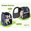 imagePecute Cat Carrier Backpacks Expandable Cat Backpack with Breathable Mesh Pet Carrier Backpack for Cats Small Dogs Puppies Up to 17 Lbs Dog Carrier Backpack Great for Travel Hiking Camping OutdoorBlue Expandable  Acrylic Window