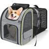 imagePecute Cat Carrier Backpacks Expandable Cat Backpack with Breathable Mesh Pet Carrier Backpack for Cats Small Dogs Puppies Up to 17 Lbs Dog Carrier Backpack Great for Travel Hiking Camping OutdoorGrey