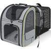 imagePecute Cat Carrier Backpacks Expandable Cat Backpack with Breathable Mesh Pet Carrier Backpack for Cats Small Dogs Puppies Up to 17 Lbs Dog Carrier Backpack Great for Travel Hiking Camping OutdoorGrey