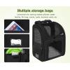 imagePecute Cat Carrier Backpacks Expandable Cat Backpack with Breathable Mesh Pet Carrier Backpack for Cats Small Dogs Puppies Up to 17 Lbs Dog Carrier Backpack Great for Travel Hiking Camping OutdoorBlack