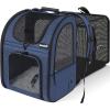 imagePecute Cat Carrier Backpacks Expandable Cat Backpack with Breathable Mesh Pet Carrier Backpack for Cats Small Dogs Puppies Up to 17 Lbs Dog Carrier Backpack Great for Travel Hiking Camping OutdoorBlue