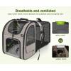 imagePecute Cat Carrier Backpacks Expandable Cat Backpack with Breathable Mesh Pet Carrier Backpack for Cats Small Dogs Puppies Up to 17 Lbs Dog Carrier Backpack Great for Travel Hiking Camping OutdoorKhaki Expandable  Mesh Window