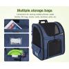 imagePecute Cat Carrier Backpacks Expandable Cat Backpack with Breathable Mesh Pet Carrier Backpack for Cats Small Dogs Puppies Up to 17 Lbs Dog Carrier Backpack Great for Travel Hiking Camping OutdoorBlue