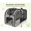 imagePecute Cat Carrier Backpacks Expandable Cat Backpack with Breathable Mesh Pet Carrier Backpack for Cats Small Dogs Puppies Up to 17 Lbs Dog Carrier Backpack Great for Travel Hiking Camping OutdoorKhaki