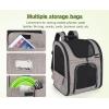 imagePecute Cat Carrier Backpacks Expandable Cat Backpack with Breathable Mesh Pet Carrier Backpack for Cats Small Dogs Puppies Up to 17 Lbs Dog Carrier Backpack Great for Travel Hiking Camping OutdoorKhaki