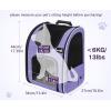 imagePecute Cat Carrier Backpacks Expandable Cat Backpack with Breathable Mesh Pet Carrier Backpack for Cats Small Dogs Puppies Up to 17 Lbs Dog Carrier Backpack Great for Travel Hiking Camping OutdoorPurple