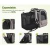 imagePecute Cat Carrier Backpacks Expandable Cat Backpack with Breathable Mesh Pet Carrier Backpack for Cats Small Dogs Puppies Up to 17 Lbs Dog Carrier Backpack Great for Travel Hiking Camping OutdoorKhaki Expandable  Mesh Window