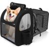 imagePecute Cat Carrier Backpacks Expandable Cat Backpack with Breathable Mesh Pet Carrier Backpack for Cats Small Dogs Puppies Up to 17 Lbs Dog Carrier Backpack Great for Travel Hiking Camping OutdoorBlack