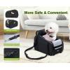 imagePecute Console Dog Car Seat for Small Dogs  Soft Pad Armrest Booster Seat for Cat Car Seat up to 8 lbs with Safety Strap GreyBlack