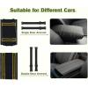 imagePecute Console Dog Car Seat for Small Dogs  Soft Pad Armrest Booster Seat for Cat Car Seat up to 8 lbs with Safety Strap GreyBlack
