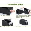imagePecute Console Dog Car Seat for Small Dogs  Soft Pad Armrest Booster Seat for Cat Car Seat up to 8 lbs with Safety Strap GreyBlack