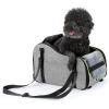 imagePecute Console Dog Car Seat for Small Dogs  Soft Pad Armrest Booster Seat for Cat Car Seat up to 8 lbs with Safety Strap GreyGray