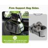 imagePecute Console Dog Car Seat for Small Dogs  Soft Pad Armrest Booster Seat for Cat Car Seat up to 8 lbs with Safety Strap GreyGray