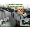 imagePecute Console Dog Car Seat for Small Dogs  Soft Pad Armrest Booster Seat for Cat Car Seat up to 8 lbs with Safety Strap GreyGray
