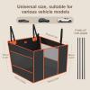 imagePecute Dog Car Seat Cover for Back Seat with Hard Bottom Extra Extender Dog Half Hammock for Large Dogs Foldable Waterproof Pet Car Half Seat for Back Seat with 3 Visible Mesh for Some Car SUV Truck