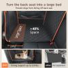 imagePecute Dog Car Seat Cover for Back Seat with Hard Bottom Extra Extender Dog Half Hammock for Large Dogs Foldable Waterproof Pet Car Half Seat for Back Seat with 3 Visible Mesh for Some Car SUV Truck