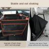 imagePecute Dog Car Seat Cover for Back Seat with Hard Bottom Extra Extender Dog Half Hammock for Large Dogs Foldable Waterproof Pet Car Half Seat for Back Seat with 3 Visible Mesh for Some Car SUV Truck