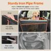 imagePecute Dog Car Seat for Large Dogs Hard Bottom Extra Stable Dog Car Seat Pet Reinforce Car Booster Seat for Dog Waterproof with Breathable Mesh ampamp Adjustable Dog Seat Belt for Car Dog Hammock for Car