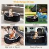 imagePecute Dog Car Seat for Medium Back Length Less Than 27inch MultiFunctional Pet Booster Seat with Waterproof Cushion 47inchWashable 2 Safety Belts Dog Car Sofa Cushion ampamp BedL