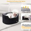 imagePecute Dog Car Seat for Medium Back Length Less Than 27inch MultiFunctional Pet Booster Seat with Waterproof Cushion 47inchWashable 2 Safety Belts Dog Car Sofa Cushion ampamp BedM