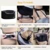 imagePecute Dog Car Seat for Medium Back Length Less Than 27inch MultiFunctional Pet Booster Seat with Waterproof Cushion 47inchWashable 2 Safety Belts Dog Car Sofa Cushion ampamp BedM
