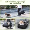 imagePecute Dog Car Seat for Small Dogs  Detachable Washable Booster With Clipon Safety Leash and Pockets  Ultra Soft Portable Carrier Bed for Travel