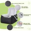 imagePecute Dog Car Seat for Small Dogs  Detachable Washable Booster With Clipon Safety Leash and Pockets  Ultra Soft Portable Carrier Bed for Travel