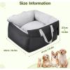 imagePecute Dog Car Seat for Small Dogs  Detachable Washable Booster With Clipon Safety Leash and Pockets  Ultra Soft Portable Carrier Bed for Travel