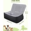imagePecute Dog Car Seat for Small Medium Dogs Washable Pet Booster Seat with Storage Pockets Detachable Travel Bed ampamp Soft Cushion for All Cars BlackBack