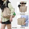 imagePecute Dog Purse Carrier Dog Carrier with Pockets for Small Dogs Fits Dogs 55 lbs to 11 lbs Lightweight Dog and Puppies Tote Bag Carrier Outing Travel Vet BlackKhaki