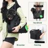 imagePecute Dog Purse Carrier Dog Carrier with Pockets for Small Dogs Fits Dogs 55 lbs to 11 lbs Lightweight Dog and Puppies Tote Bag Carrier Outing Travel Vet BlackBlack