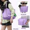 imagePecute Dog Purse Carrier Dog Carrier with Pockets for Small Dogs Fits Dogs 55 lbs to 11 lbs Lightweight Dog and Puppies Tote Bag Carrier Outing Travel Vet BlackPurple
