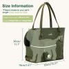 imagePecute Dog Purse Carrier Dog Carrier with Pockets for Small Dogs Fits Dogs 55 lbs to 11 lbs Lightweight Dog and Puppies Tote Bag Carrier Outing Travel Vet BlackGreen