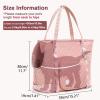 imagePecute Dog Purse Carrier Dog Carrier with Pockets for Small Dogs Fits Dogs 55 lbs to 11 lbs Lightweight Dog and Puppies Tote Bag Carrier Outing Travel Vet BlackPink