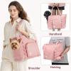 imagePecute Dog Purse Carrier Dog Carrier with Pockets for Small Dogs Fits Dogs 55 lbs to 11 lbs Lightweight Dog and Puppies Tote Bag Carrier Outing Travel Vet BlackPink