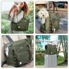 imagePecute Dog Purse Carrier Dog Carrier with Pockets for Small Dogs Fits Dogs 55 lbs to 11 lbs Lightweight Dog and Puppies Tote Bag Carrier Outing Travel Vet BlackGreen