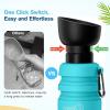 imagePecute Dog Water Bottle Portable 29oz Dog Foldable Water Bottle with Folding Bowl Carabiner Clip 5 Levels Capacity 100 Food Grade Silicone Dog Water Bottle for Outdoor Walking Hiking Travel