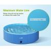 imagePecute Foldable Dog Pool for Large Dogs 71quot x 12quot Portable Kiddie Pool Hard PVC Multifunctional Wading Pool for Dog Swimming Pool NonSlip Pet Bathing Tub Great for Outdoor Indoor