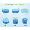 imagePecute Foldable Dog Pool for Large Dogs 71quot x 12quot Portable Kiddie Pool Hard PVC Multifunctional Wading Pool for Dog Swimming Pool NonSlip Pet Bathing Tub Great for Outdoor Indoor