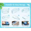 imagePecute Foldable Dog Pool with Sprinkler Portable Kiddie Pool Hard PVC Multifunctional Dog Swimming Pool Splash Wading Pool NonSlip Pet Bathing Tub Great for Backyard Outdoor Travel 62quot x 12quot