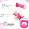 imagePecute Pet Grooming Gloves  Heat Resistant Silicone Gloves with HighDensity Teeth Enhanced Five Finger Design for Bathing and Massaging Dogs and Cats BluePink